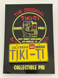 Tiki-Ti License Plate Collectible Pin
